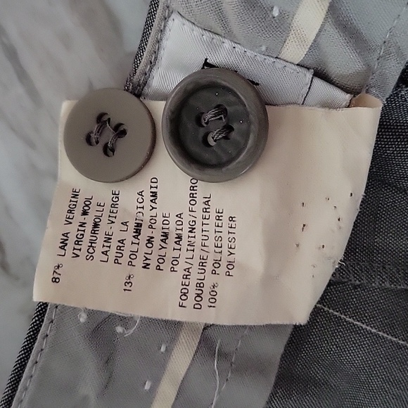 Armani Collezioni Gray Pinstripe Trousers - Picture 8 of 11